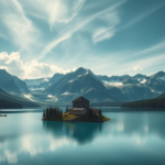 Questo puoi vederlo: un lago alpino che riflette il cielo come uno specchio