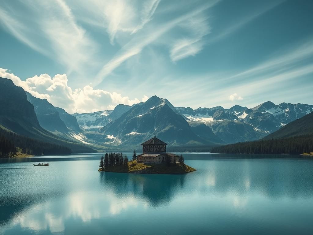Questo puoi vederlo: un lago alpino che riflette il cielo come uno specchio