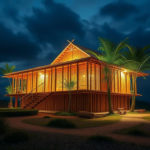 Questo puoi vederlo: un edificio in bamboo che ondeggia dolcemente al vento