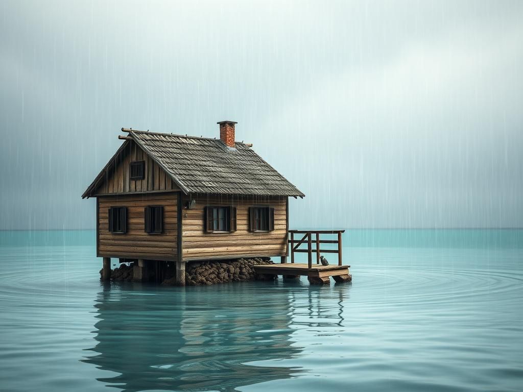 Questo puoi vederlo: una casa sull’acqua che raccoglie la pioggia per uso domestico