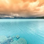 Questo puoi vederlo: il vento che increspa la superficie di un lago cristallino