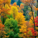 Questo puoi vederlo: i colori del foliage autunnale che avvolgono una foresta
