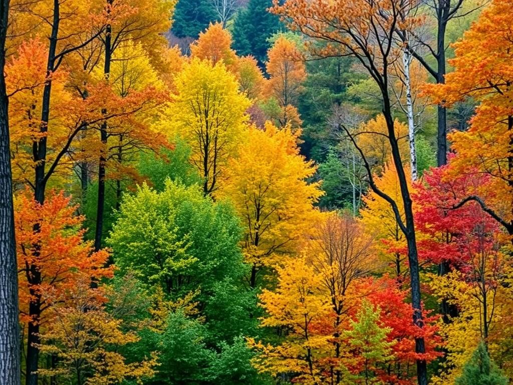 Questo puoi vederlo: i colori del foliage autunnale che avvolgono una foresta