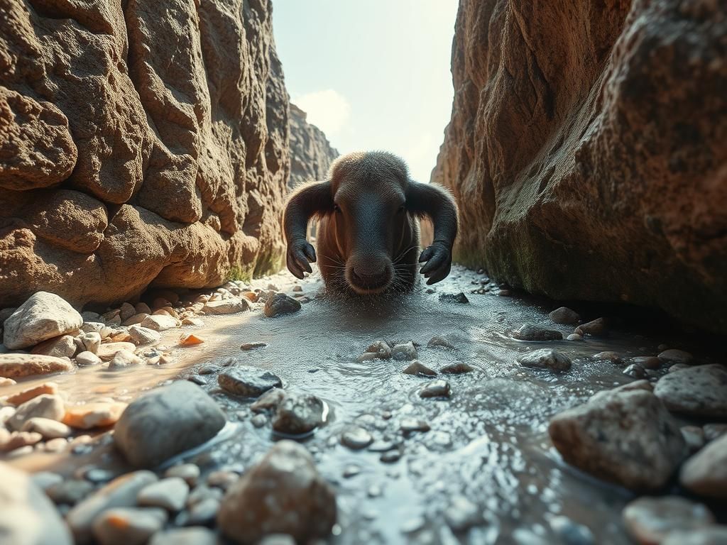 Questo puoi vederlo: un ruscello che scorre tra muschi e pietre lisce