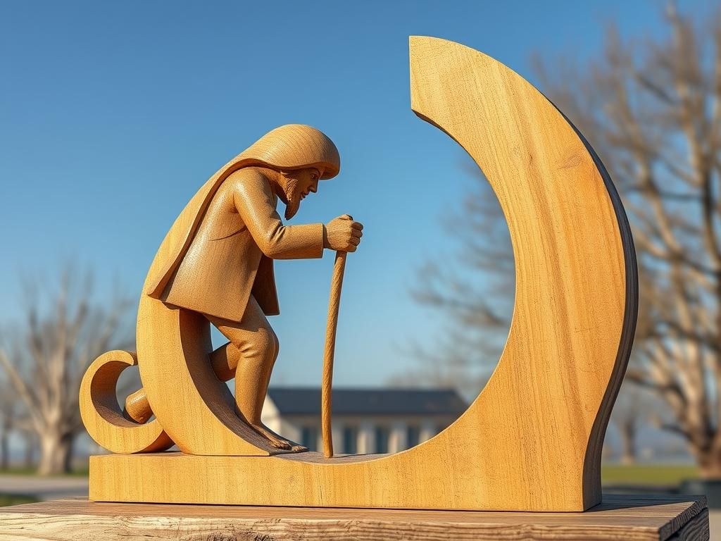 Questo puoi vederlo: una scultura di legno che invita al tocco