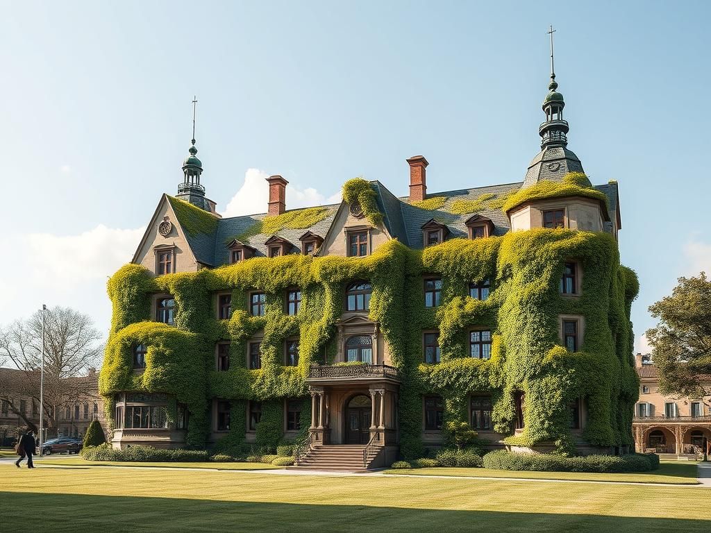 Questo puoi vederlo: un edificio scolastico con tetti verdi e lucernari naturali