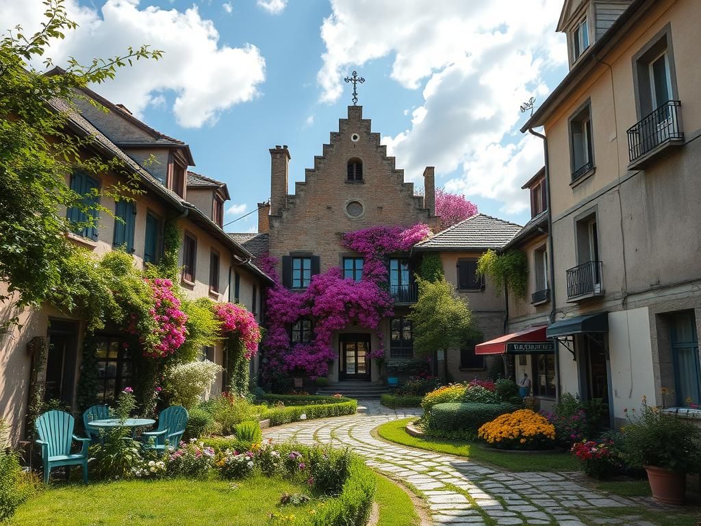 Questo puoi vederlo: un centro anziani con camminamenti ombreggiati e fiori profumati