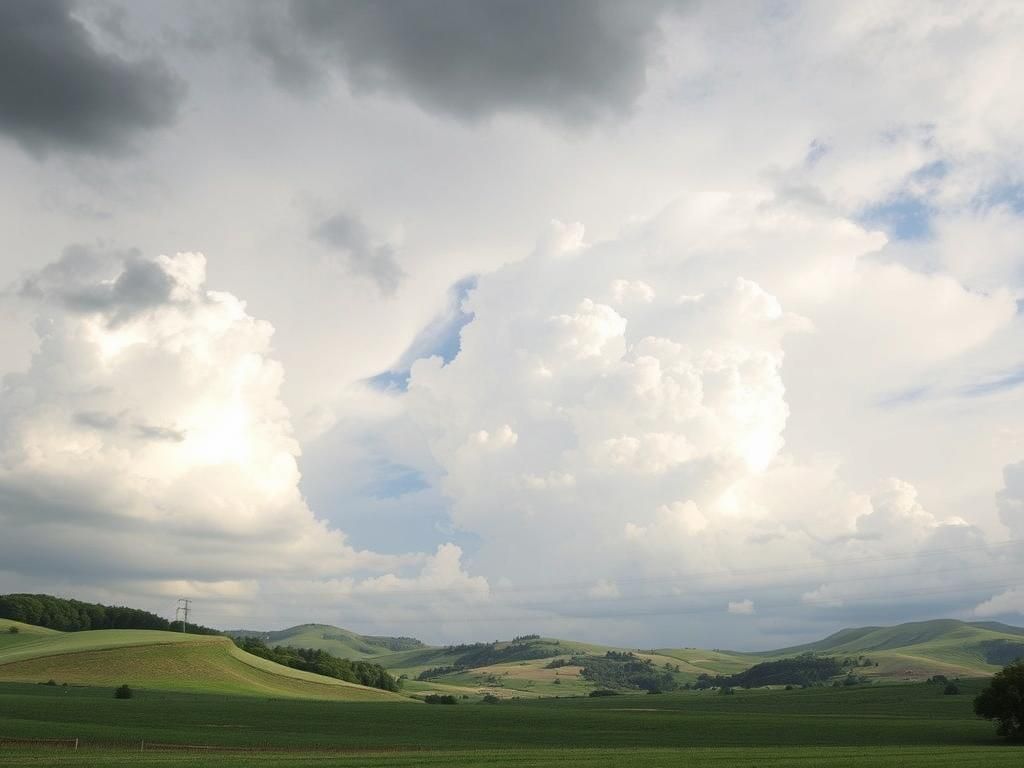Questo puoi vederlo: le nuvole che corrono veloci sopra un campo aperto