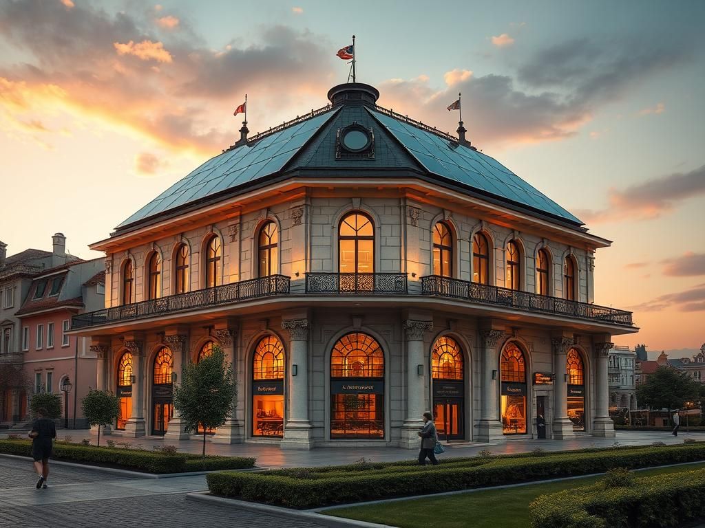 Questo puoi vederlo: un edificio pubblico con facciata fotovoltaica elegante
