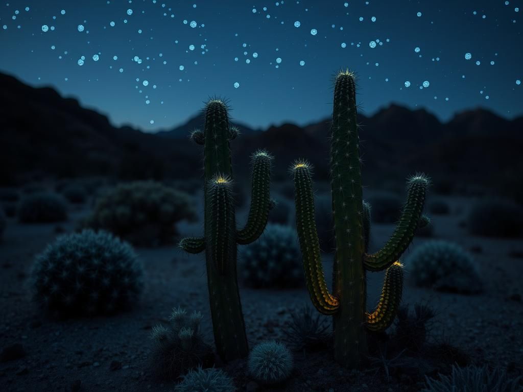 Questo puoi vederlo: la fioritura notturna di un cactus nel deserto