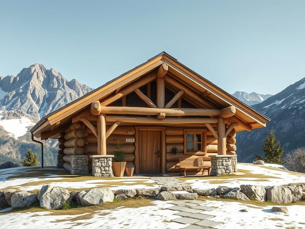 Questo puoi vederlo: un rifugio alpino costruito con legno locale e pietra