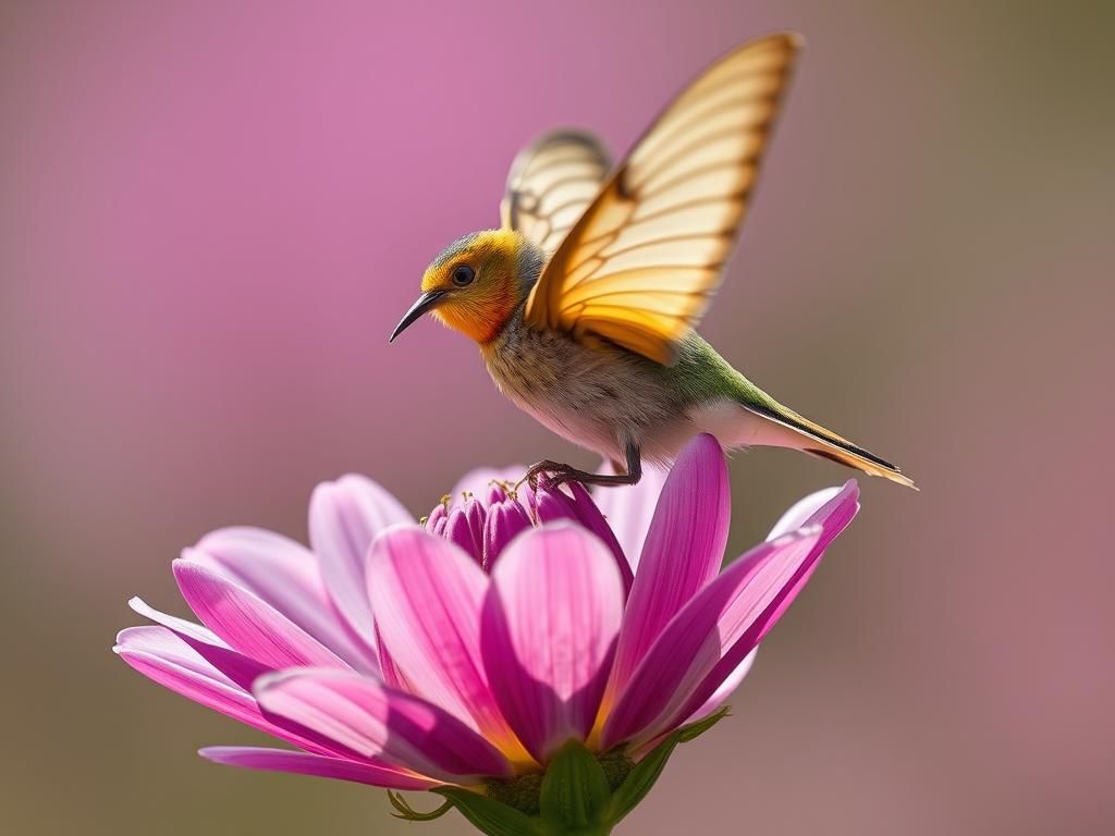 Questo puoi vederlo: una farfalla che si riposa su un fiore appena sbocciato