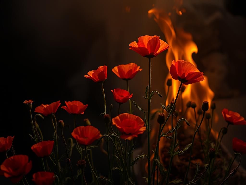 Questo puoi vederlo: una fioritura improvvisa di papaveri dopo un incendio