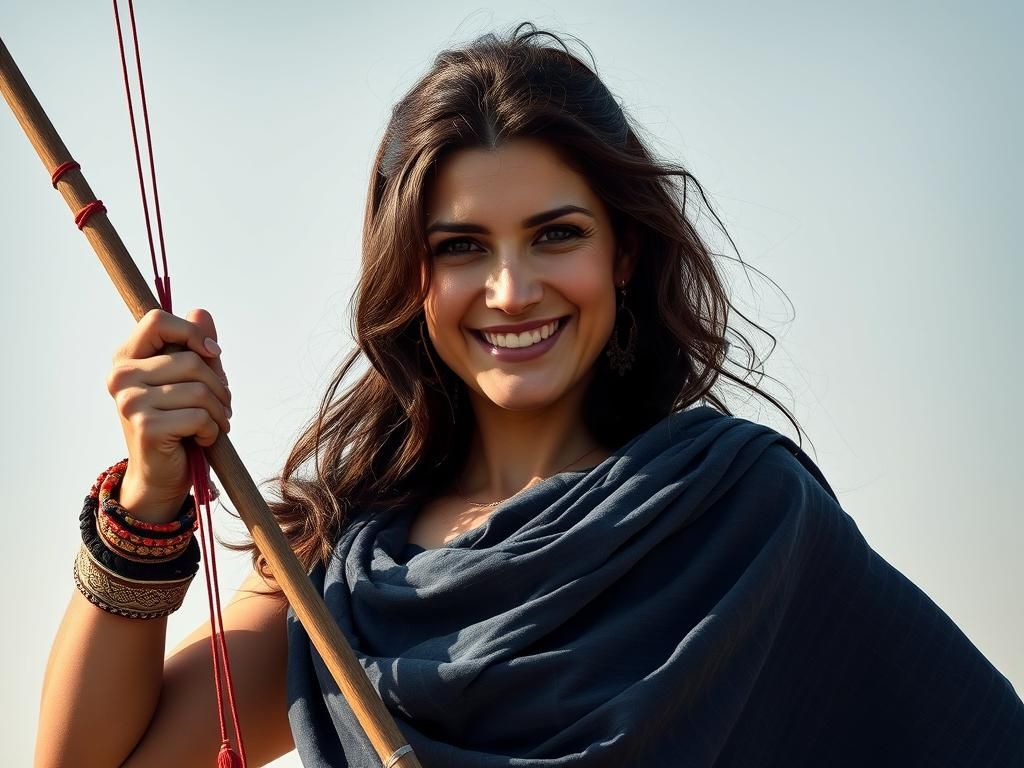 Questo puoi vederlo: una donna che si aggiusta il velo con un sorriso appena accennato