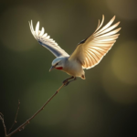 Questo puoi vederlo: un seme di tarassaco che vola via con la brezza primaverile
