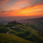 Questo puoi vederlo: il tramonto dietro le colline toscane