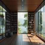 Questo puoi vederlo: una biblioteca con pareti di vetro che si aprono sulla natura