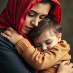 Questo puoi vederlo: una madre che bacia la fronte del figlio addormentato