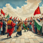 Questo puoi vederlo: un dipinto murale che celebra la pace tra i popoli