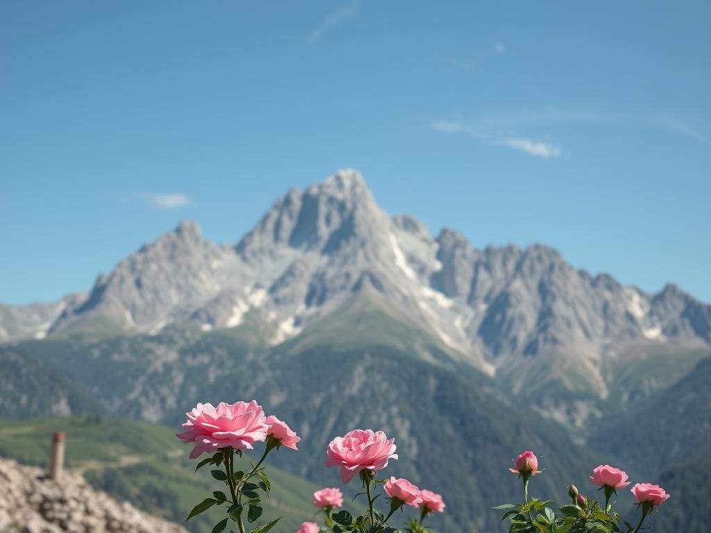 Questo puoi vederlo: l’alba che tinge le montagne di rosa