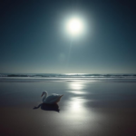 Questo puoi vederlo: le onde che si infrangono dolcemente su una spiaggia deserta